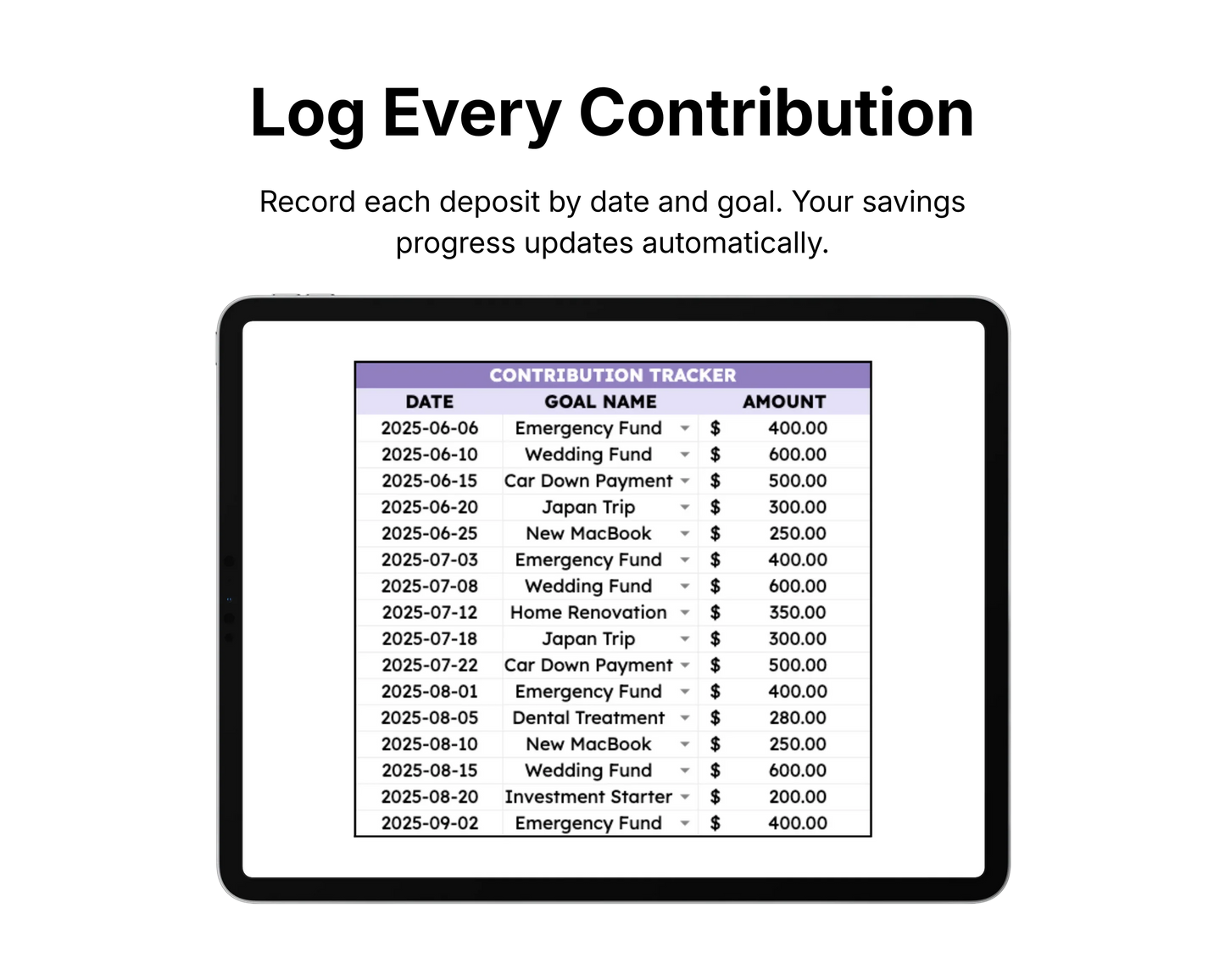 Savings Tracker